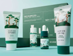 Набор миниатюр с экстрактом сосны ROUND LAB PINE CALMING CICA TRIAL KIT (Cleanser 30ml + Toner 20ml + Ampoule 10ml + Cream 20ml)