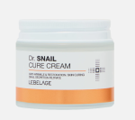 LEBELAGE Dr. SNAIL CURE CREAM Антивозрастной восстанавливающий крем для лица с мцуином улитки 70мл